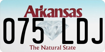 AR license plate 075LDJ