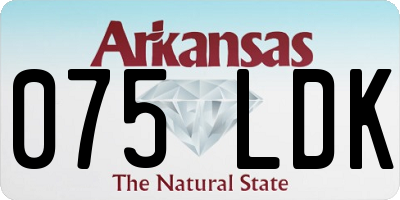 AR license plate 075LDK