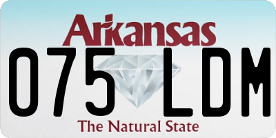 AR license plate 075LDM