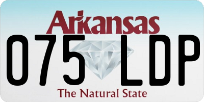 AR license plate 075LDP