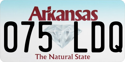AR license plate 075LDQ
