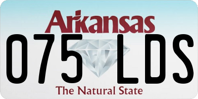 AR license plate 075LDS