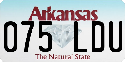 AR license plate 075LDU