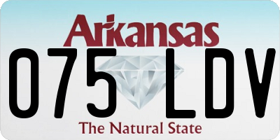 AR license plate 075LDV