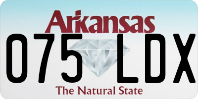 AR license plate 075LDX