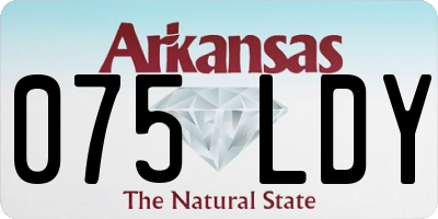 AR license plate 075LDY