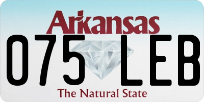 AR license plate 075LEB