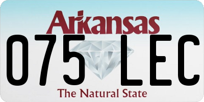 AR license plate 075LEC