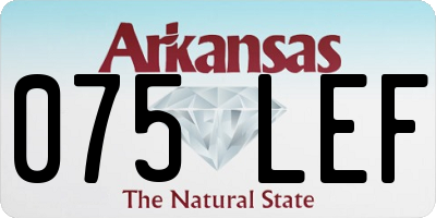 AR license plate 075LEF