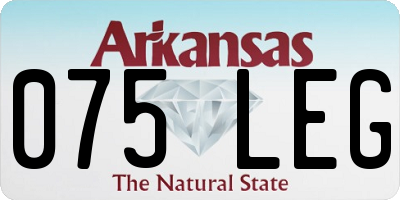 AR license plate 075LEG