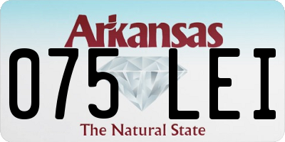 AR license plate 075LEI