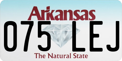 AR license plate 075LEJ