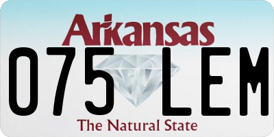 AR license plate 075LEM