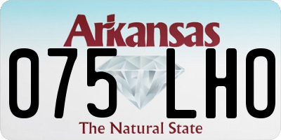 AR license plate 075LHO