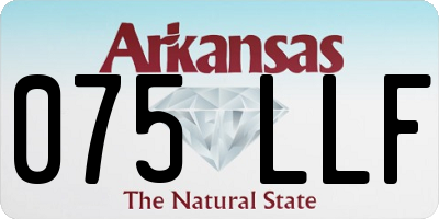AR license plate 075LLF