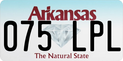 AR license plate 075LPL