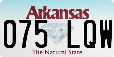 AR license plate 075LQW