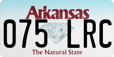 AR license plate 075LRC