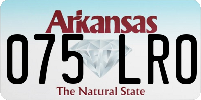 AR license plate 075LRO