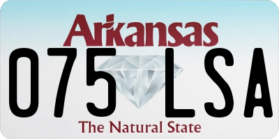 AR license plate 075LSA