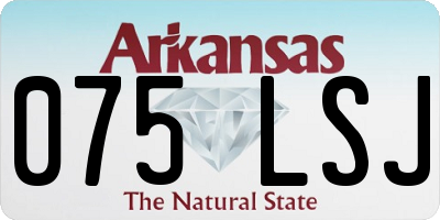 AR license plate 075LSJ