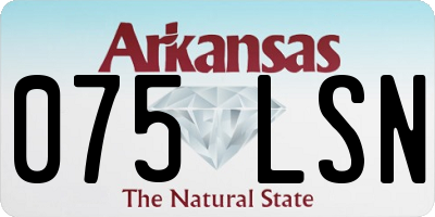 AR license plate 075LSN