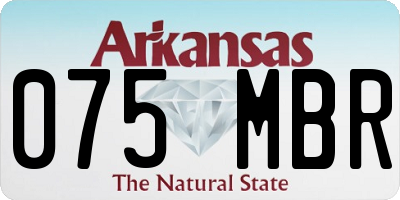 AR license plate 075MBR