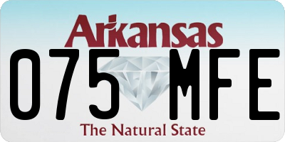 AR license plate 075MFE