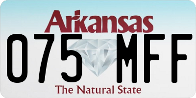 AR license plate 075MFF