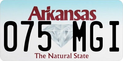 AR license plate 075MGI