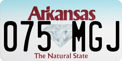 AR license plate 075MGJ
