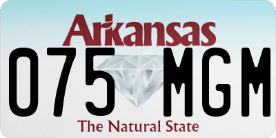 AR license plate 075MGM