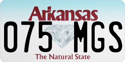 AR license plate 075MGS