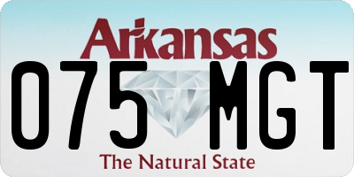 AR license plate 075MGT