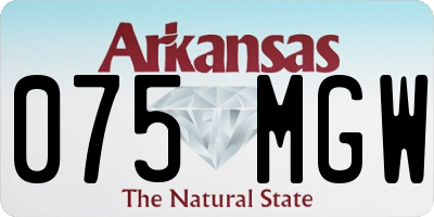 AR license plate 075MGW
