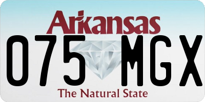 AR license plate 075MGX