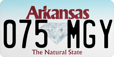AR license plate 075MGY