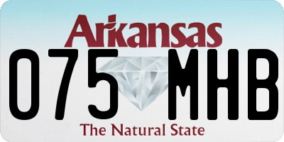 AR license plate 075MHB