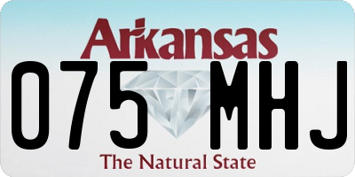 AR license plate 075MHJ