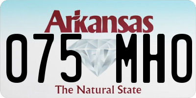 AR license plate 075MHO
