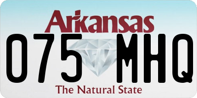 AR license plate 075MHQ