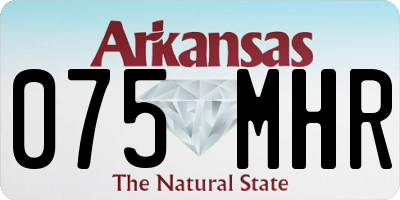 AR license plate 075MHR