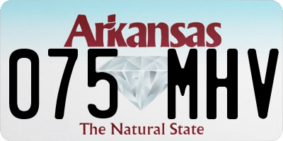 AR license plate 075MHV