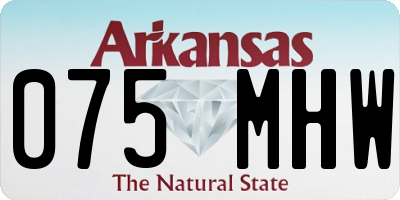 AR license plate 075MHW