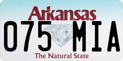AR license plate 075MIA