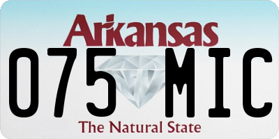 AR license plate 075MIC