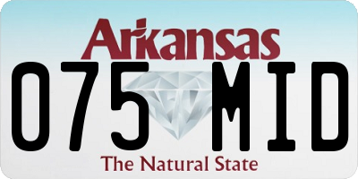 AR license plate 075MID