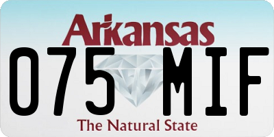 AR license plate 075MIF