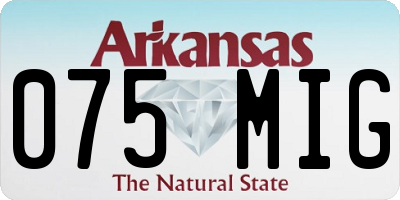 AR license plate 075MIG