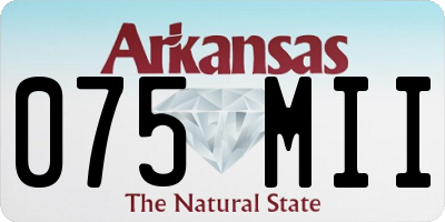 AR license plate 075MII
